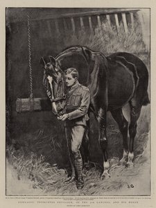 Compagni, trombettiere Shurlock, dei 5th Lancers, e il suo cavallo