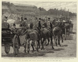Giorno della Coppa ad Ascot, il corteo reale passa sul New Mile