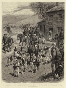 Caccia alla volpe nel nord, un incontro dei North Tyne Foxhounds sulle colline di confine da John Charlton