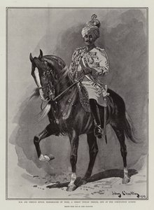 H H Sir Pertab Singh, Maharajah di Idar, un grande principe indiano, uno degli ospiti dell