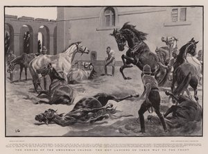 Gli eroi della carica di Omdurman, i lancieri del 21° in marcia verso il fronte