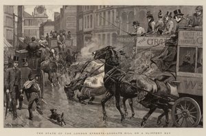 Lo stato delle strade di Londra, Ludgate Hill in un giorno scivoloso