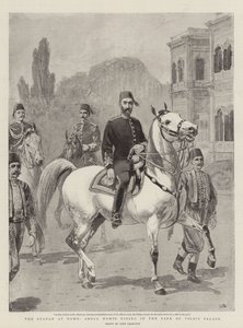 Il sultano a casa, Abdul Hamid che cavalca nel parco del Palazzo di Yildiz