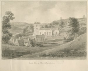 Alton - Chiesa e Case (disegno a seppia) da John Chessell Buckler