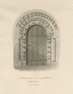 Chiesa di Armitage - Porta Sud: disegno a seppia