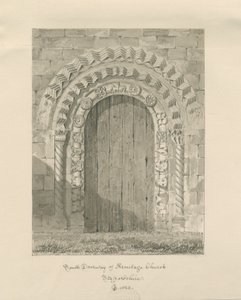 Chiesa di Armitage - Porta Sud (disegno a seppia, 1823)