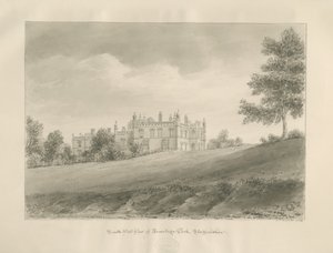 Parco di Armitage: disegno a seppia da John Chessell Buckler