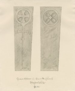 Chiesa di Enville - Lapidi: disegno a seppia