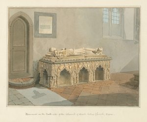 Essex - Chiesa di Earls Colne - Monumento, 1824 da John Chessell Buckler