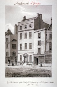 Casa in Blackman Street, Southwark, Londra, 1827 da John Chessell Buckler