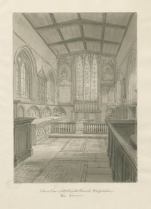 Interno della Chiesa di Blithfield da John Chessell Buckler