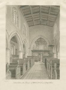 Interno della Chiesa di Blithfield da John Chessell Buckler