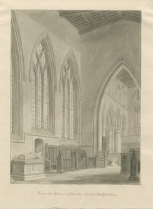 Interno della Chiesa di Checkley da John Chessell Buckler