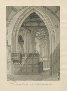 Interno della Chiesa di Leigh da John Chessell Buckler