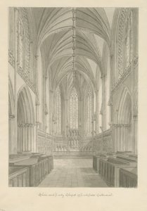 Interno della Cattedrale di Lichfield - Coro e Cappella della Madonna da John Chessell Buckler