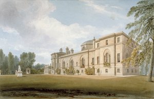 Vista nord-ovest di Chiswick House, Chiswick, Hounslow, Londra, 1822 da John Chessell Buckler
