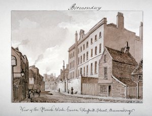 Parish Work House, Tanner Street, Bermondsey, Londra da John Chessell Buckler