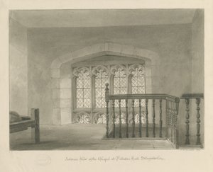 Pillaton Hall - Interno della Cappella: disegno a seppia, 1841