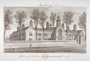 Ospedale di San Pietro, Southwark, Londra, 1827 da John Chessell Buckler