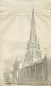 Stafford - Chiesa di Santa Maria da John Chessell Buckler