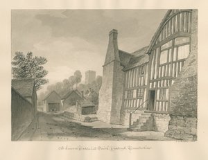 Worcestershire - Droitwich - Dodderhill Old House: disegno a seppia