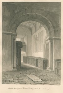 Worcestershire - Droitwich - Interno della Chiesa di San Pietro da John Chessell Buckler