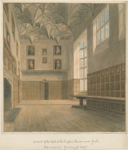 Yorkshire - York - Interno di Heslington House, 1818 da John Chessell Buckler