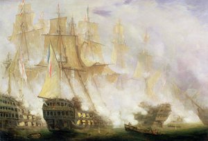 La battaglia di Trafalgar da John Christian Schetky