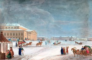 Piazza e il Gran Teatro a San Pietroburgo, 1817 da John Clark