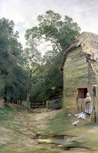 Un cortile di una fattoria nel Surrey