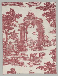 Cotone stampato a lastra di rame, 1765 da John Collins