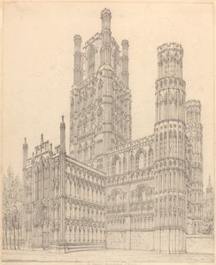 Cattedrale di Ely, Cambridgeshire, vista S.O. da John Coney