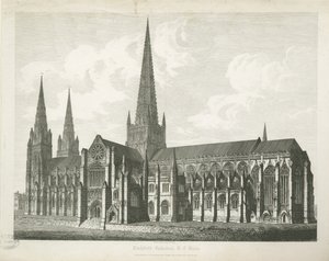 Cattedrale di Lichfield - Vista Sud-Est (incisione)
