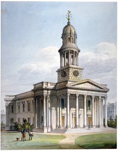 Nuova Chiesa di St Marylebone, Londra, 1816 da John Coney