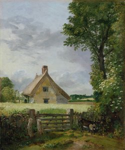 Un cottage in un campo di grano da John Constable
