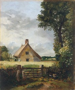 Un cottage in un campo di grano da John Constable