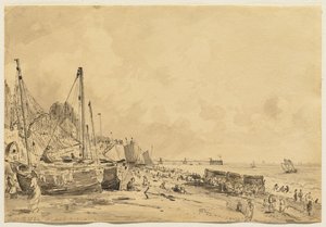 Spiaggia di Brighton, vista verso est, 1824 da John Constable