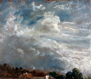Studio di nuvole: orizzonte di alberi da John Constable