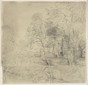 Castello di Cowdray, visto tra gli alberi da John Constable