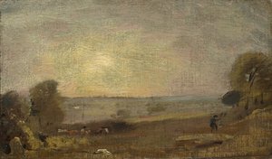 Dedham Vale dalla strada per East Bergholt: Tramonto, 1810 da John Constable