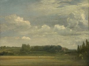 East Bergholt Common, vista verso il rettorato, 18 agosto 1813 da John Constable