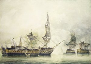 H.M.S. Victory alla Battaglia di Trafalgar, 1805 da John Constable