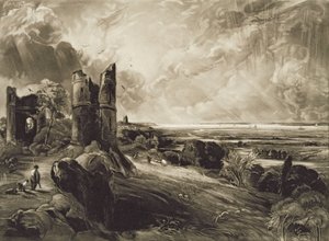 Castello di Hadleigh, inciso da David Lucas (1802-81) c.1832 da John Constable