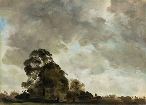 Paesaggio a Hampstead, Albero e nuvole di tempesta, c.1821 da John Constable