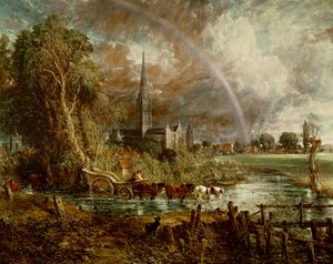 Cattedrale di Salisbury dai prati, 1831