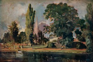 Cattedrale di Salisbury e Leadenhall dal fiume Avon, 1820 da John Constable