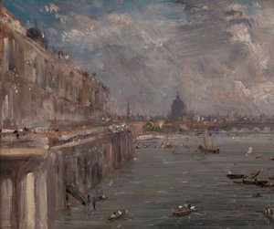 Terrazza di Somerset House dal ponte di Waterloo, ca. 1819 da John Constable