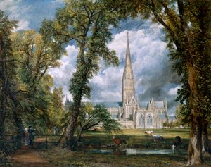 Veduta della cattedrale di Salisbury dai giardini del vescovo, Wiltshire da John Constable