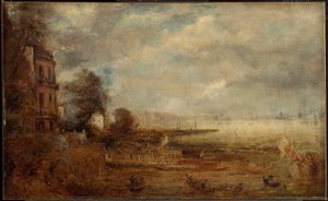 Il ponte di Waterloo visto dalla scalinata di Whitehall da John Constable