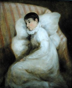Giovane ragazza che riposa su un divano da John Constable
